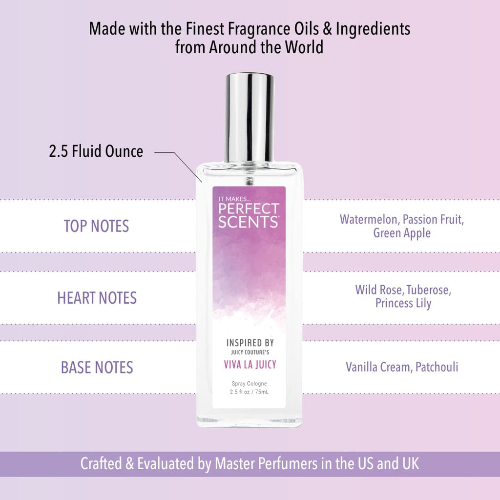 Perfect Scents Viva La Juicy Inspired EDT for Women – Vegan, Paraben Free, Cruelty Free, 2.5 fl oz