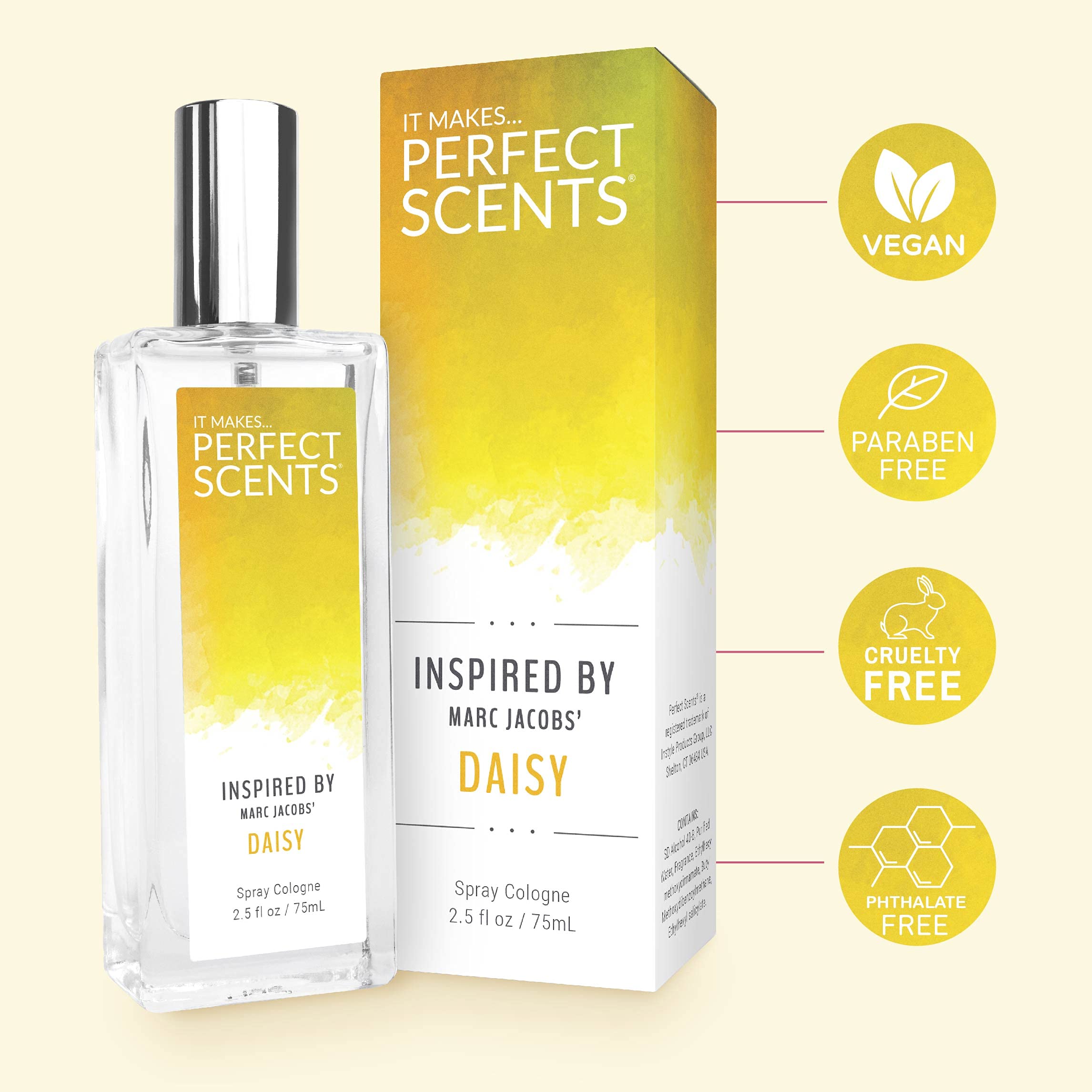 Perfect Scents Fragrances – Daisy-Inspired Women’s EDT | Vegan, Cruelty-Free, 2.5 oz