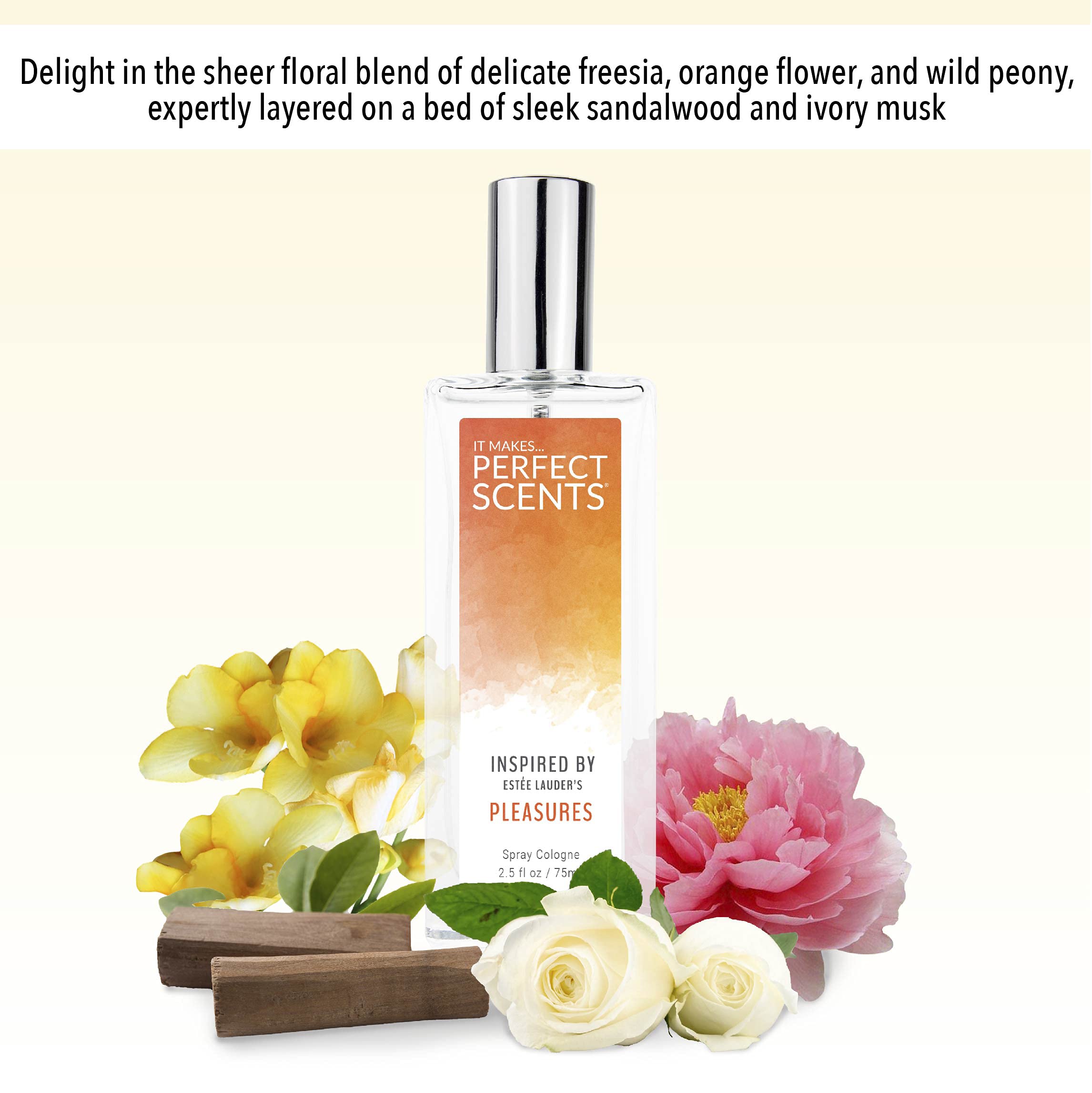 Perfect Scents Pleasures-Inspired Women’s EDT – Vegan, Cruelty-Free, 2.5 fl oz
