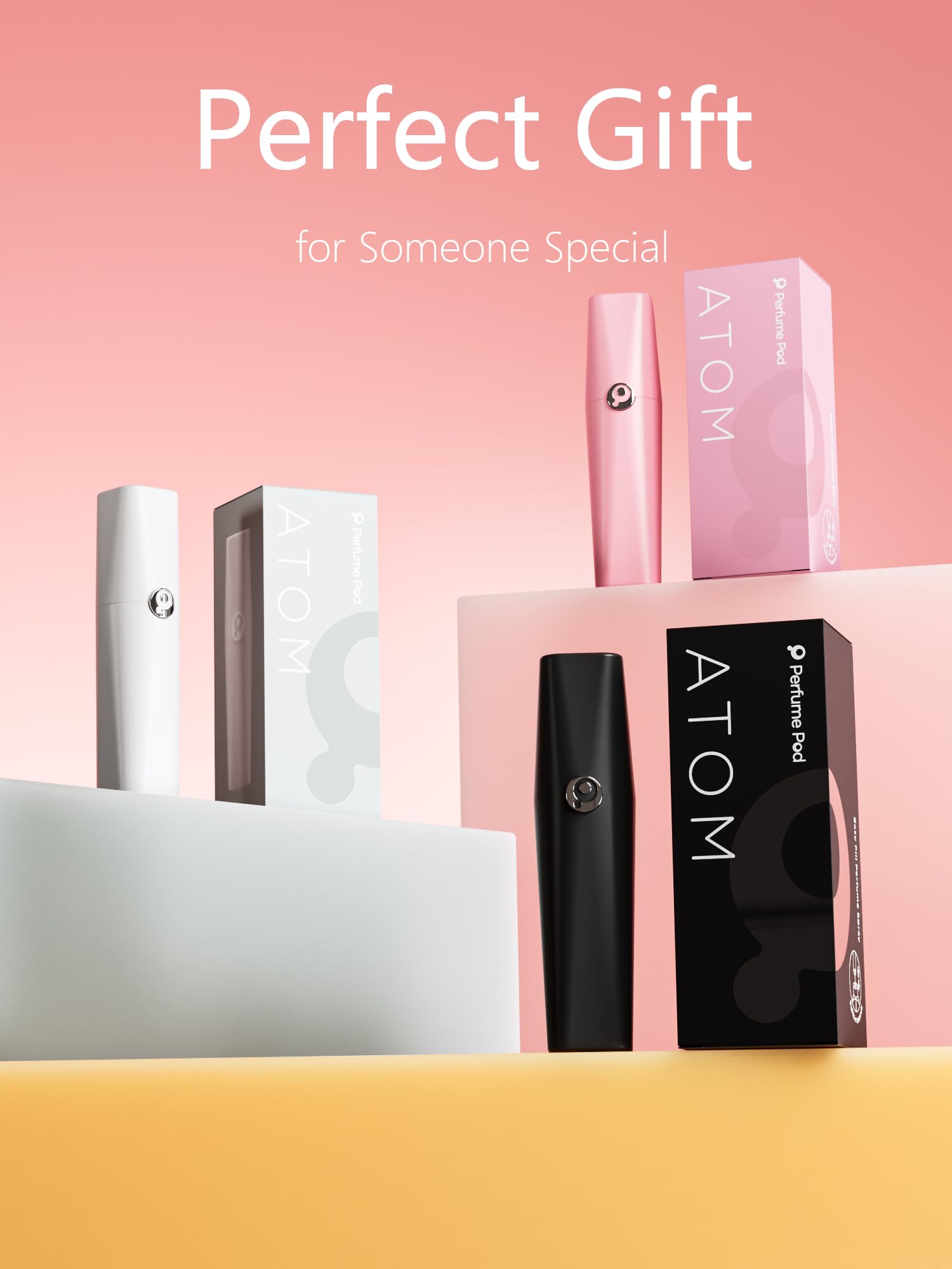 Perfume Pod ATOM01 Refillable Perfume Atomizer – White | TSA-Approved Travel Dispenser
