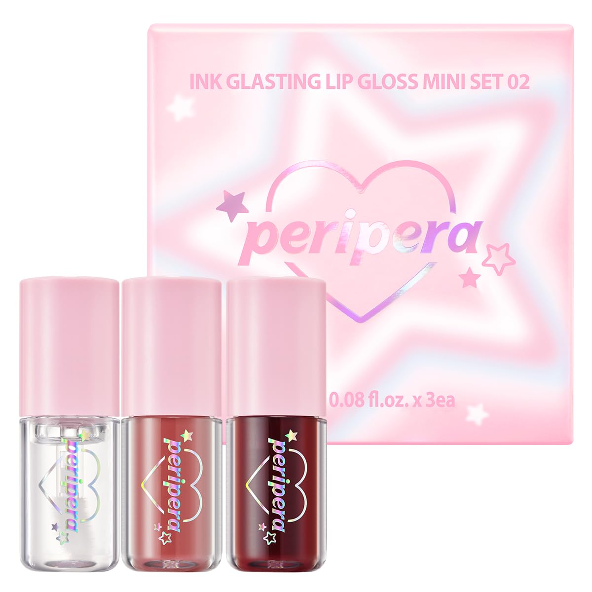 Peripera Ink Glasting Mini Gift Set Lip Gloss #01 #03 #06 | Long-Lasting Hydration
