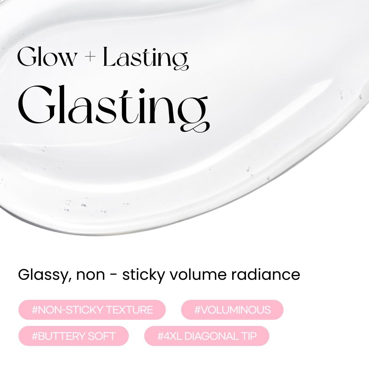 Peripera Ink Glasting Lip Gloss | Non-Sticky, High Shine, 4XL Wand, Vegan, Crystal Clear