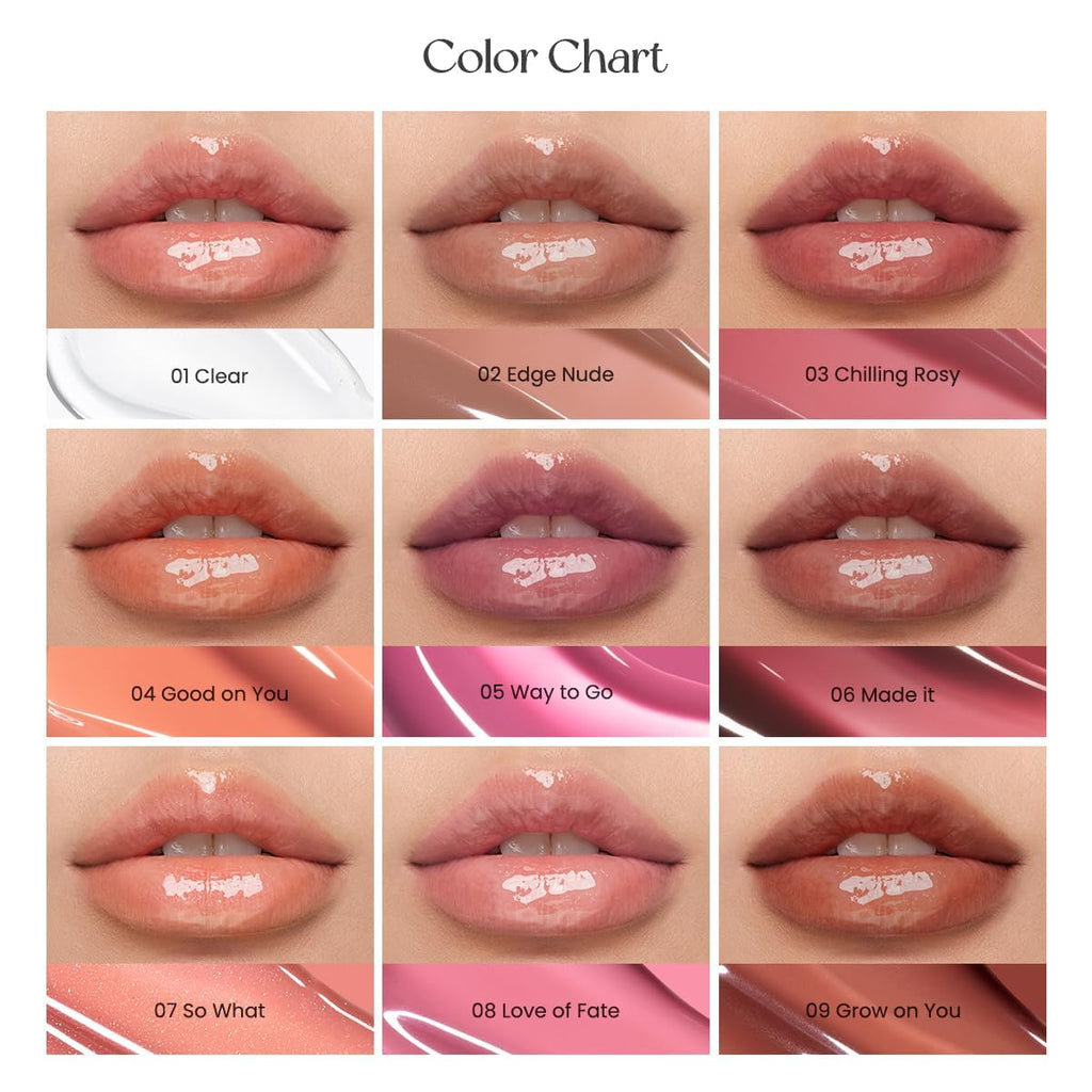 Peripera Ink Glasting Lip Gloss | Non-Sticky, High Shine, 4XL Wand, Vegan, Crystal Clear