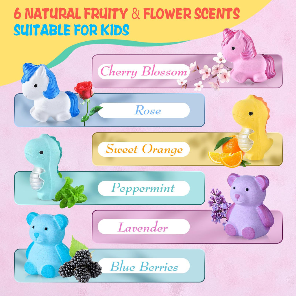 Perjoy Kids Bath Bombs — Organic Bubble Bath Gift Set