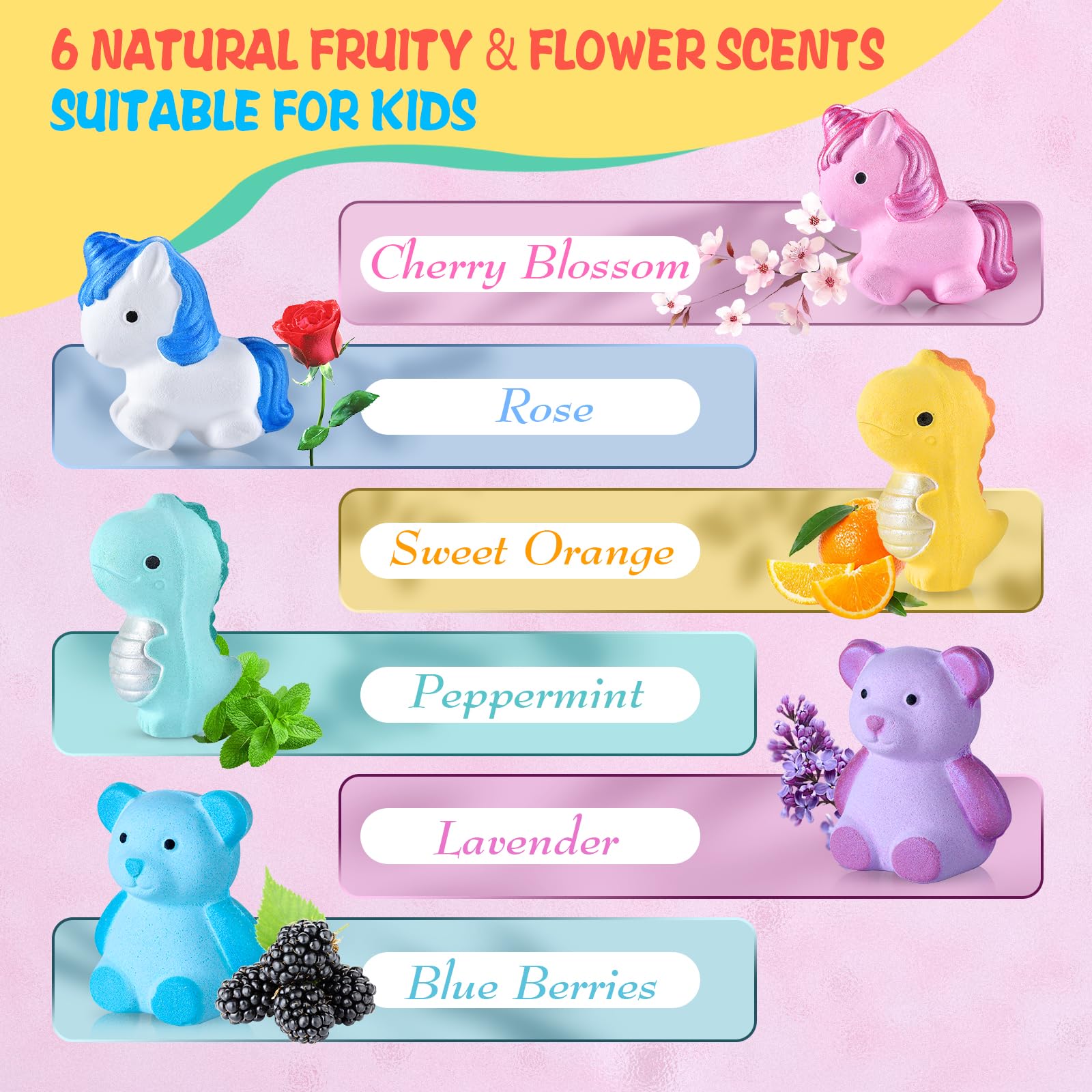 Perjoy Kids Bath Bombs — Organic Bubble Bath Gift Set