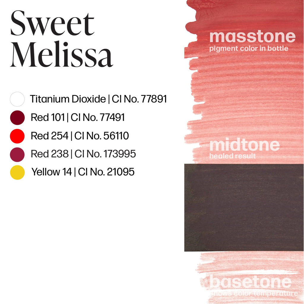 Perma Blend Sweet Melissa Lip Blush Ink – Natural Medium Pink Permanent Makeup Tattoo Ink (0.5 oz) – Vegan
