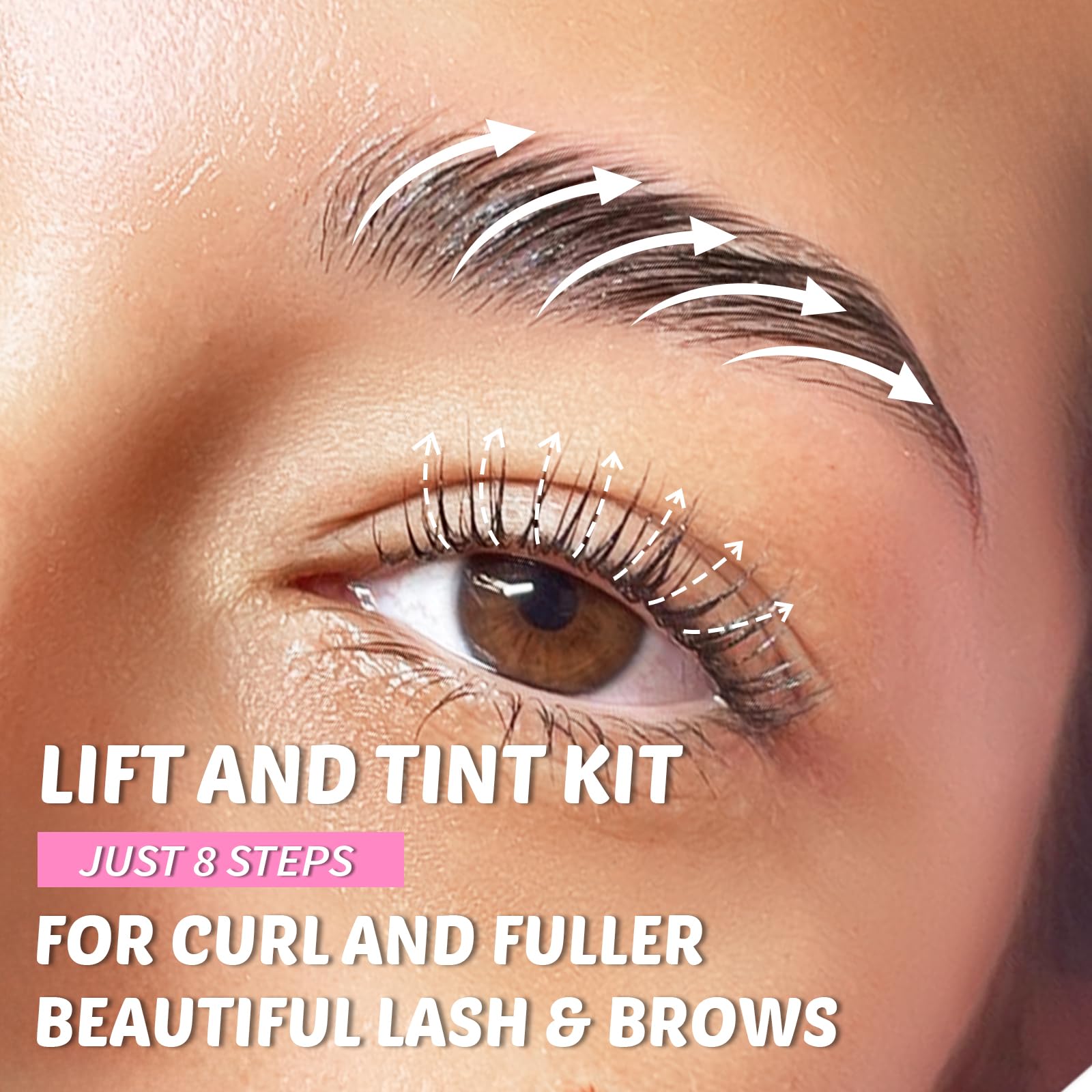 PERMANIA Lash Lift & Black Color Kit – Salon-Quality Eyelash Perm & Brow Lamination