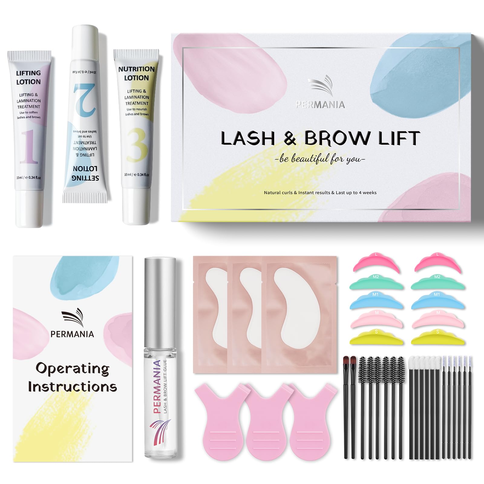 PERMANIA Lash Lift Kit | Tube Design for Precise Lash Lift & Brow Lamination – Easy At-Home Salon Results