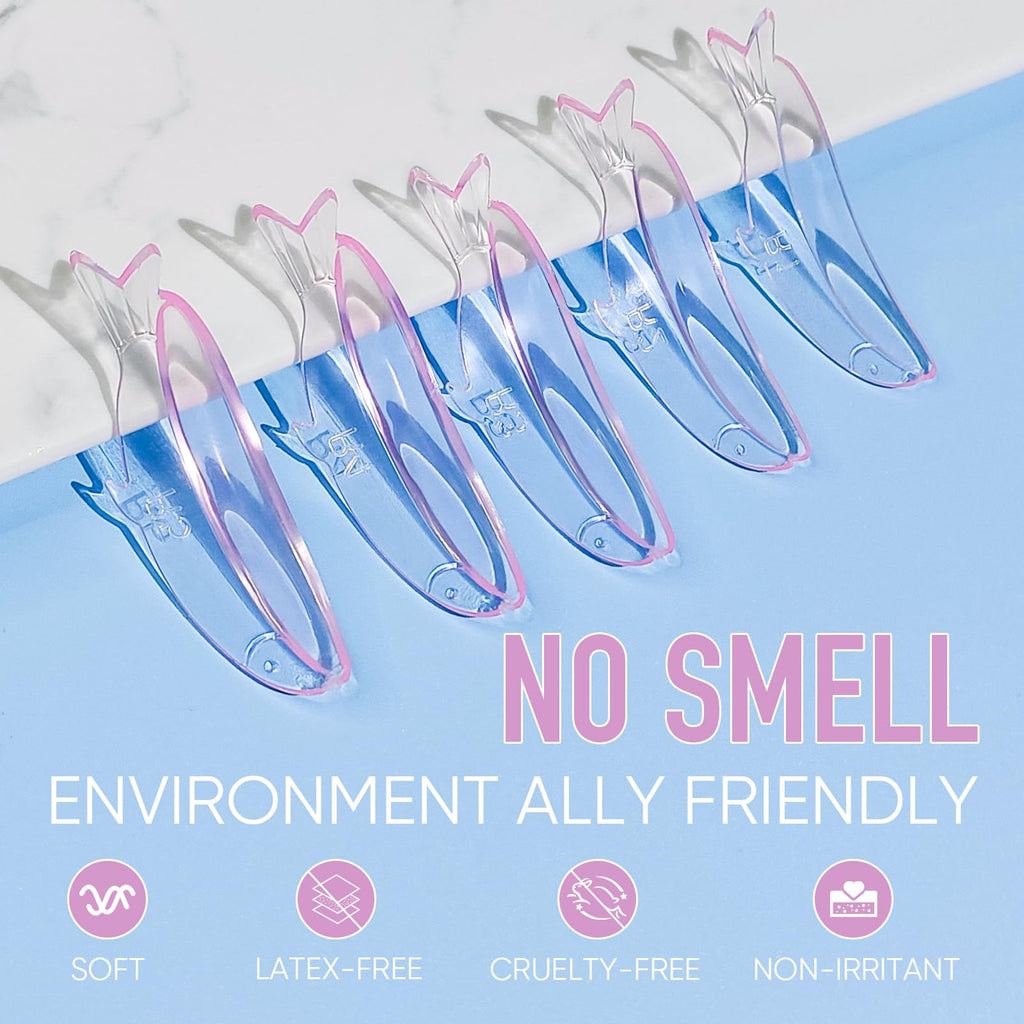 PERMANIA Lash Lift Pads – Self-Adhesive, 5 Sizes, 10Pcs Reusable Pink