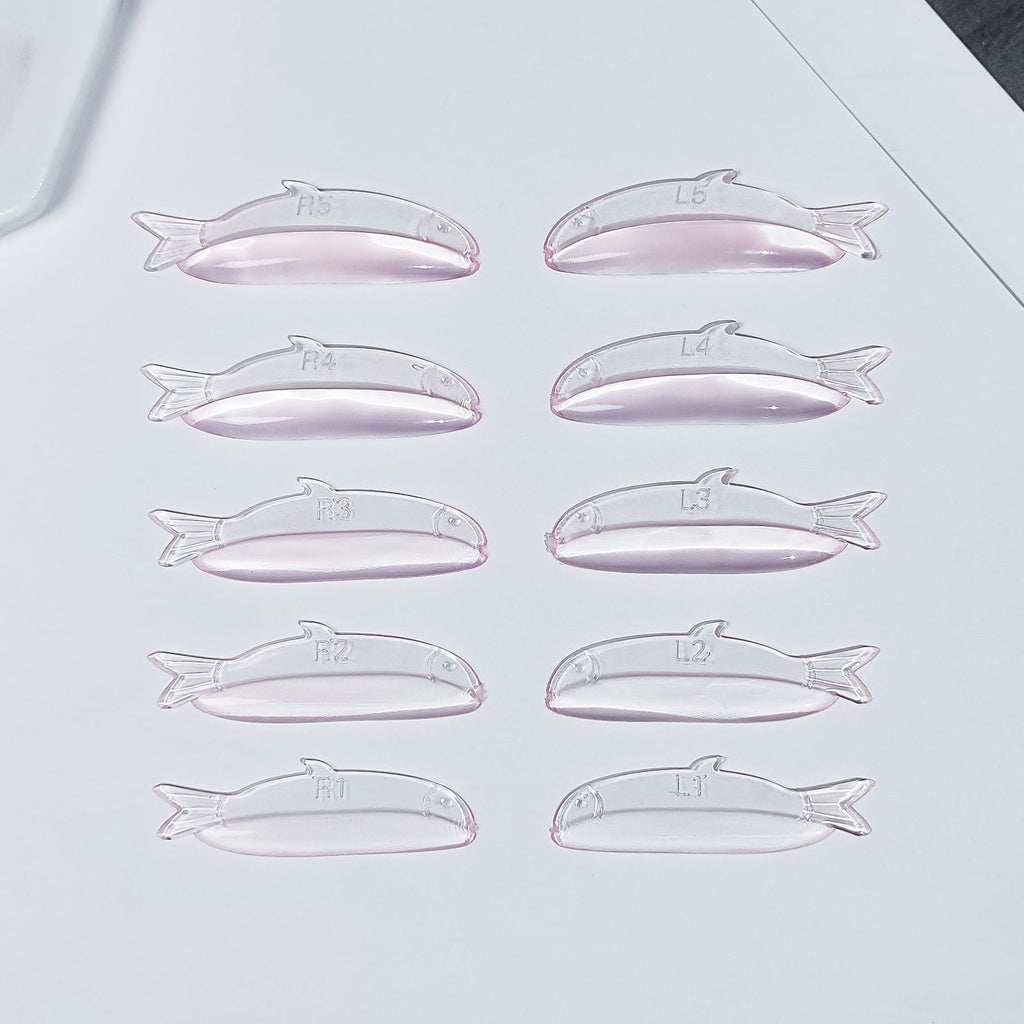 PERMANIA Lash Lift Pads – Self-Adhesive, 5 Sizes, 10Pcs Reusable Pink