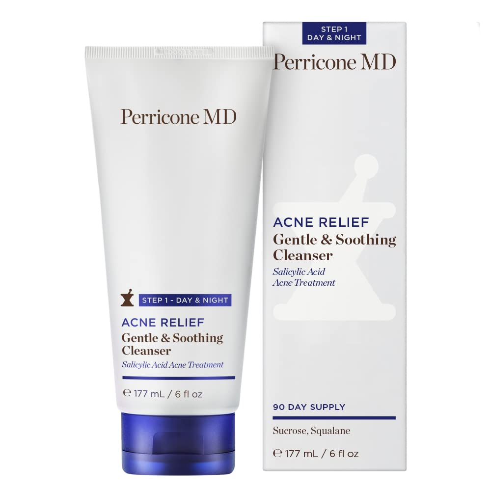 Perricone MD Acne Relief Gentle & Soothing Cleanser 6 oz | Gentle Daily Cleanser for Acne-Prone Skin