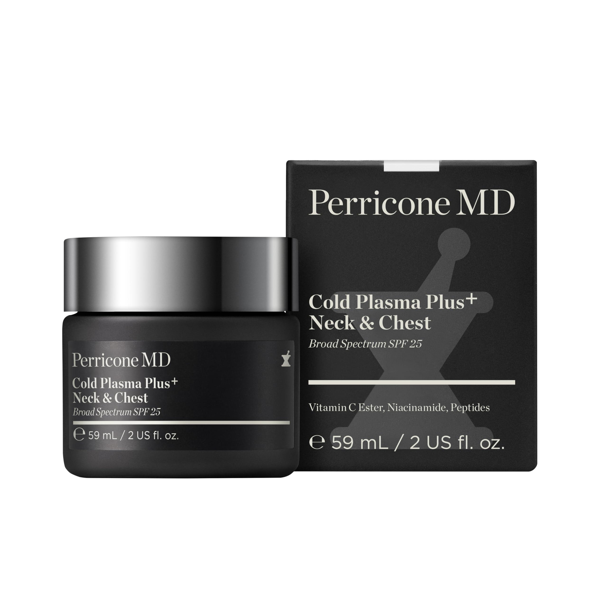 Perricone MD Cold Plasma Plus+ Neck & Chest SPF 25 – Broad Spectrum Moisturizing Therapy, 2 oz