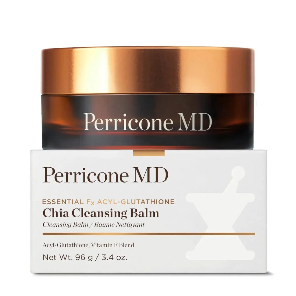 Perricone MD Essential Fx Acyl-Glutathione Chia Cleansing Balm 3.4 oz | Melt‑Away Makeup Remover & Nourishing Cleanser
