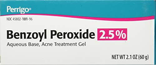 Perrigo 2.5% Benzoyl Peroxide Acne Treatment Gel – 60g Tube