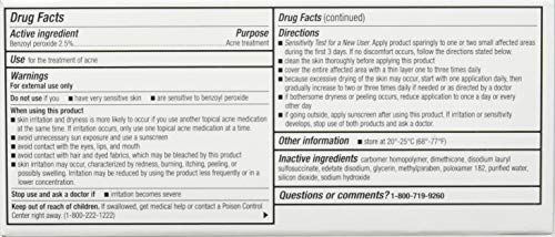 Perrigo 2.5% Benzoyl Peroxide Acne Treatment Gel – 60g Tube
