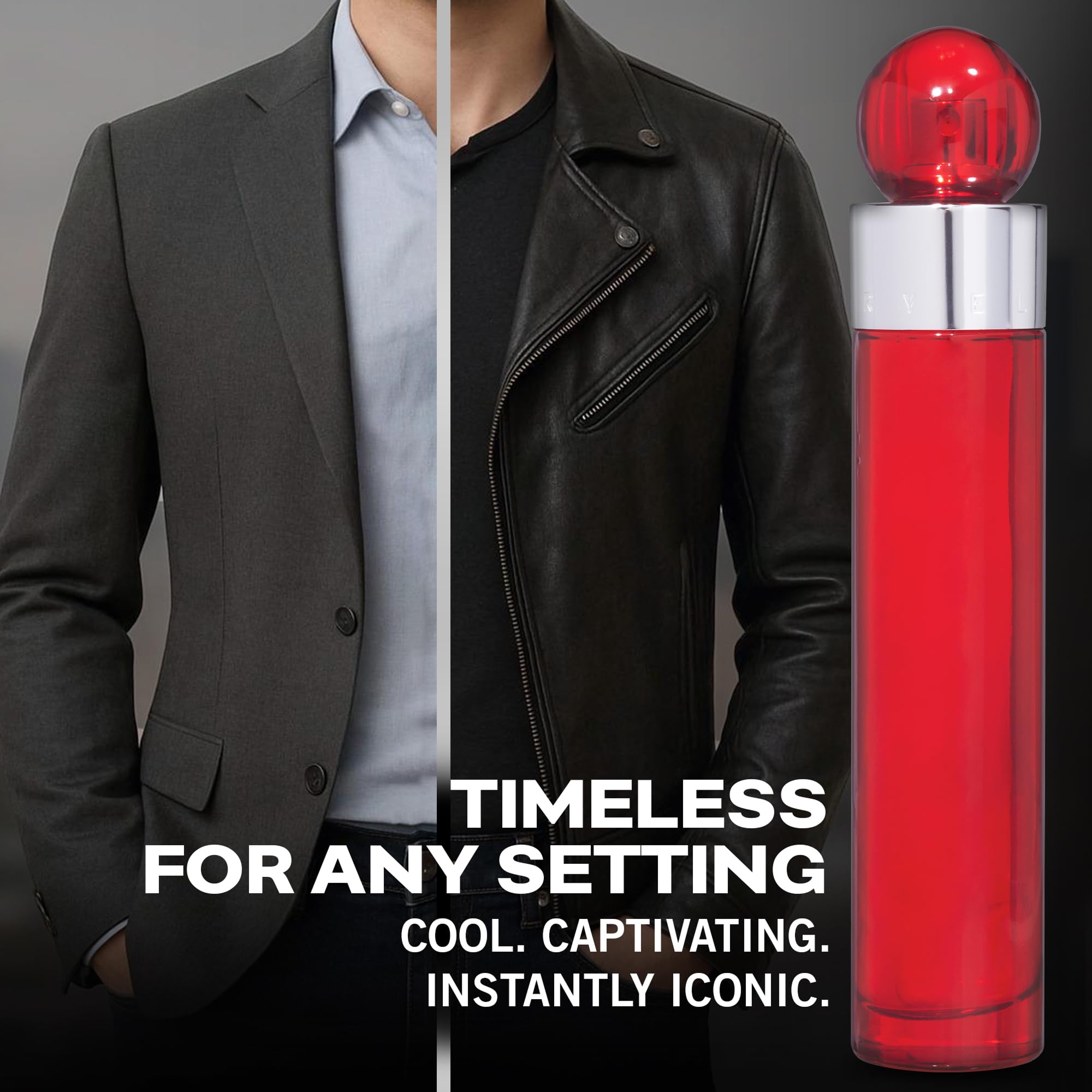 Perry Ellis 360° Red Eau de Toilette for Men | Bold Citrus, Spice & Patchouli | 3.4 oz