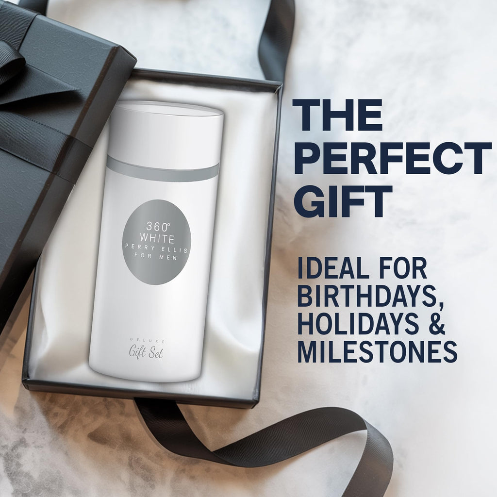 Perry Ellis 360° White for Men – 3-Piece Gift Set | Fresh, Modern Fragrance