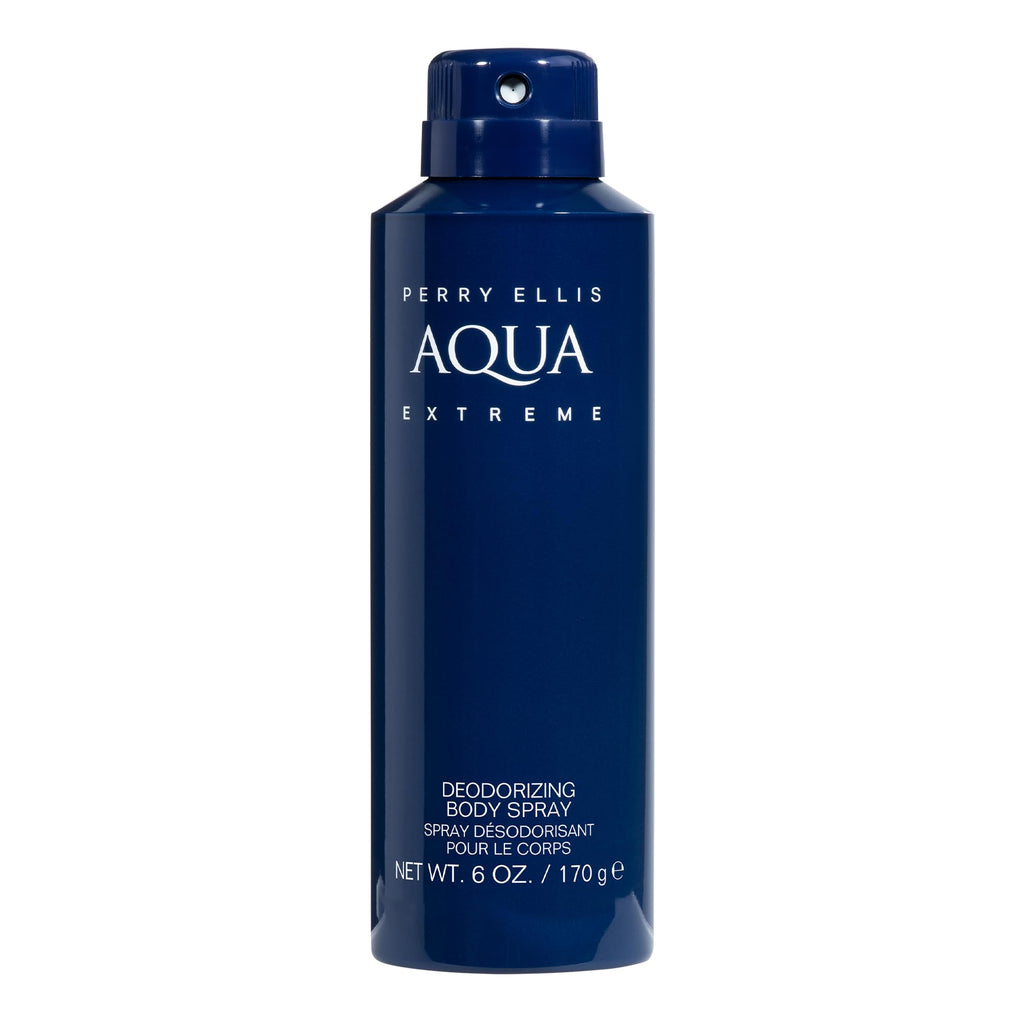 Perry Ellis Aqua Extreme Body Spray for Men – Fresh Wood & Spice, 6 oz