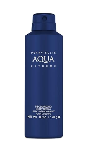 Perry Ellis Aqua Extreme Gift Set | EDT 3.4 oz + Shower Gel 1.7 oz + Body Spray 6 oz + Travel Mini