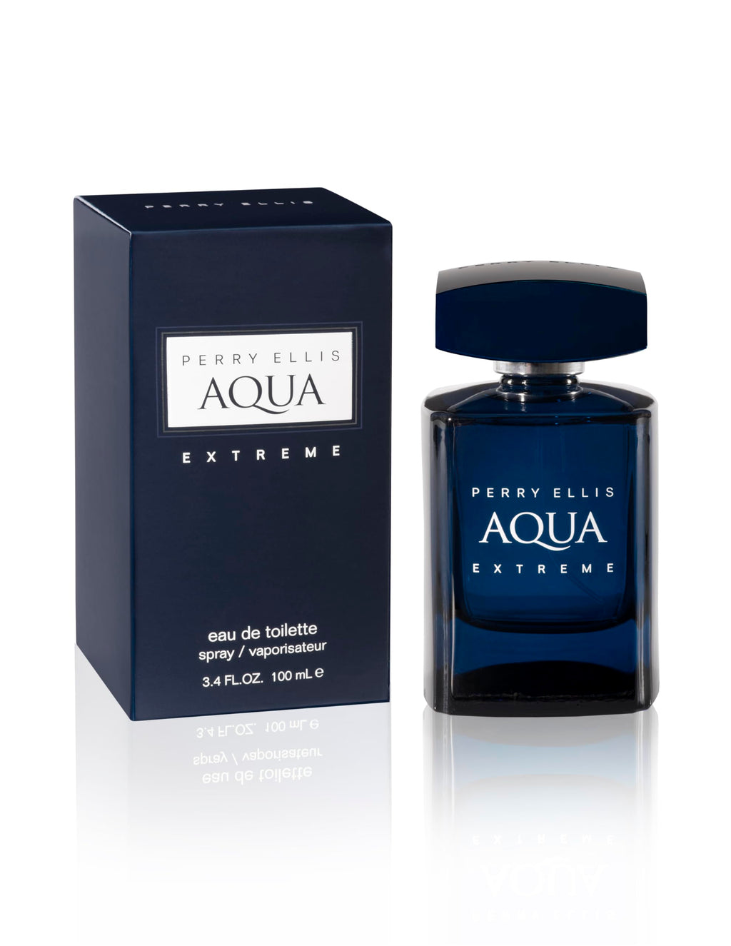 Perry Ellis Aqua Extreme Gift Set | EDT 3.4 oz + Shower Gel 1.7 oz + Body Spray 6 oz + Travel Mini