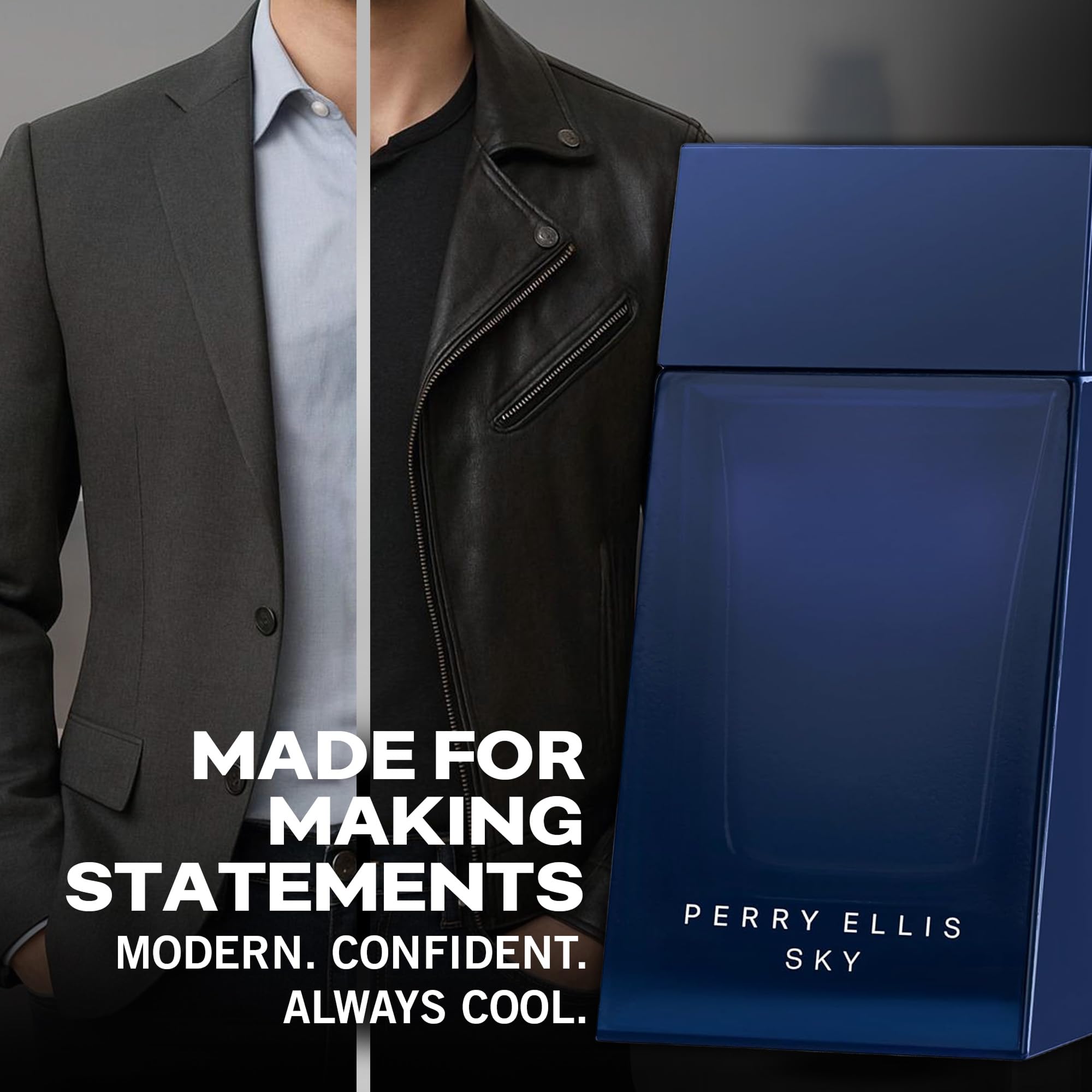 Perry Ellis Sky 4-Piece Gift Set – EDT 3.4 oz, Shower Gel, Aftershave Balm, Travel Spray