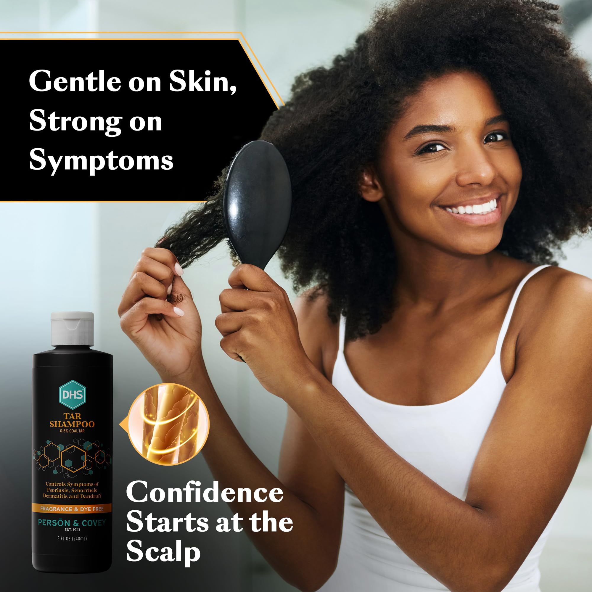 Person & Covey DHS Tar Shampoo 8 oz – Fragrance-Free Scalp Care