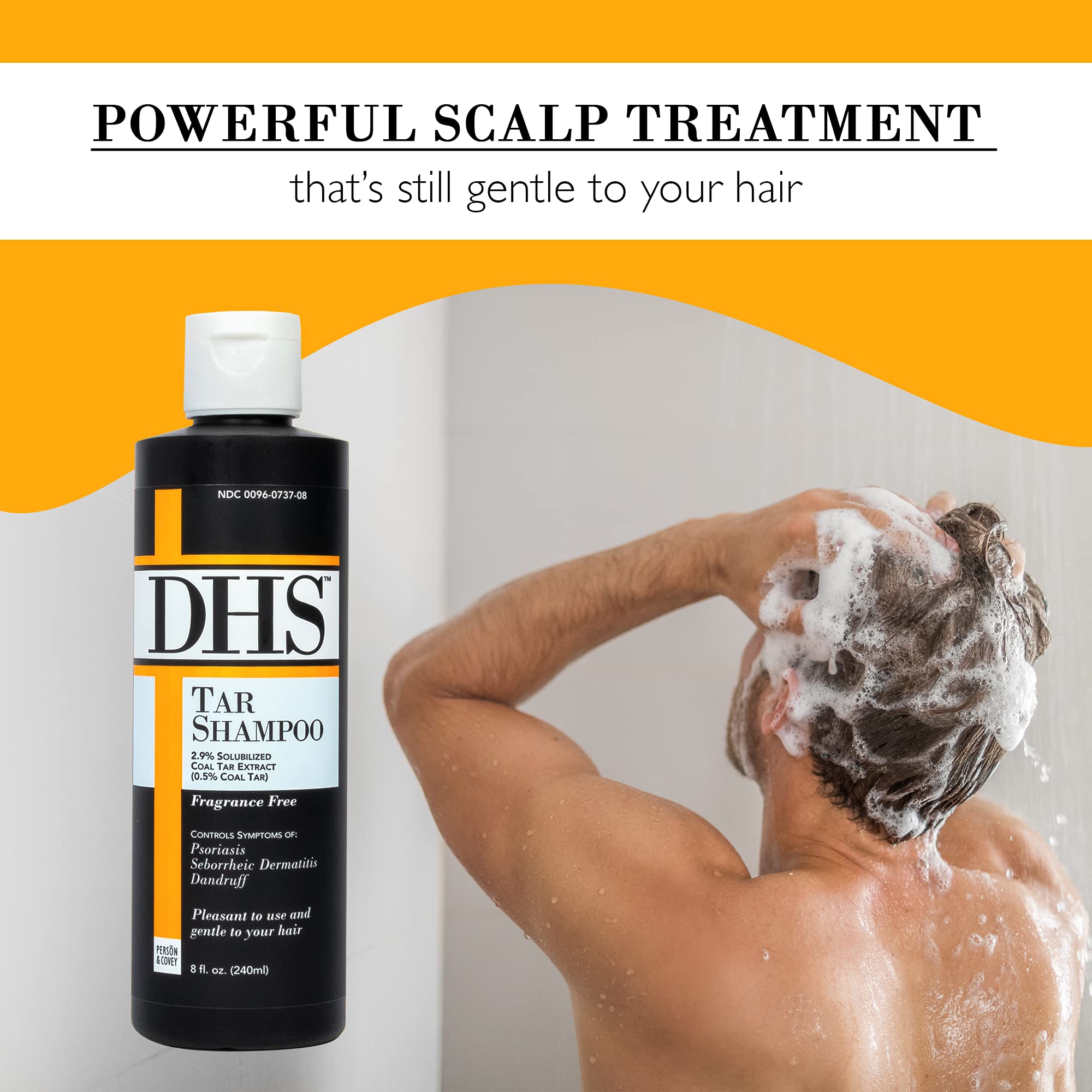 Person & Covey DHS Tar Shampoo, 8 oz – For Itchy, Flaky Scalp