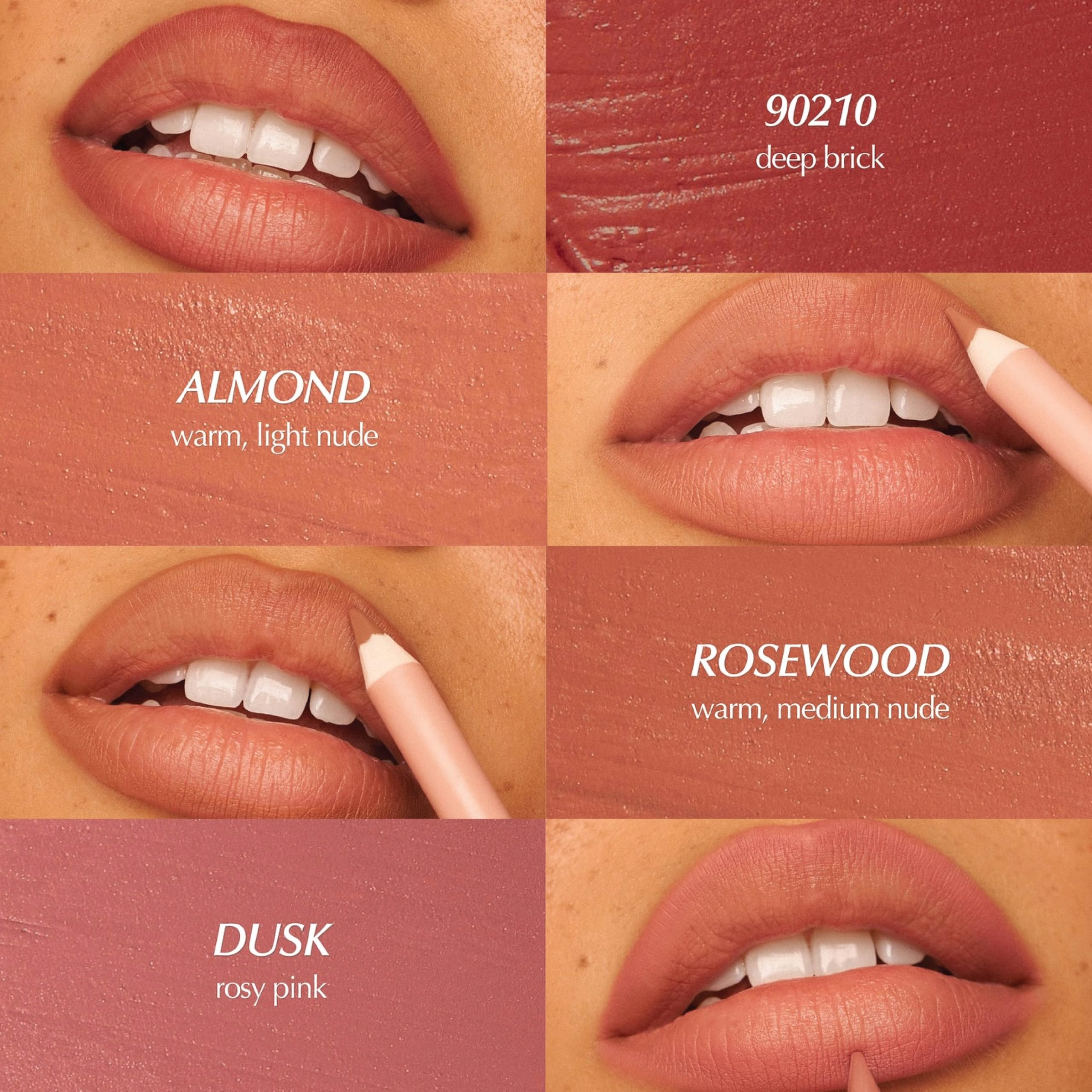 PERSONA Lip Liner Pencil – Creamy Matte, Jojoba Oil, Long-Wear Definition | Vegan, Cruelty-Free, Paraben-Free | Made in USA | Mauve