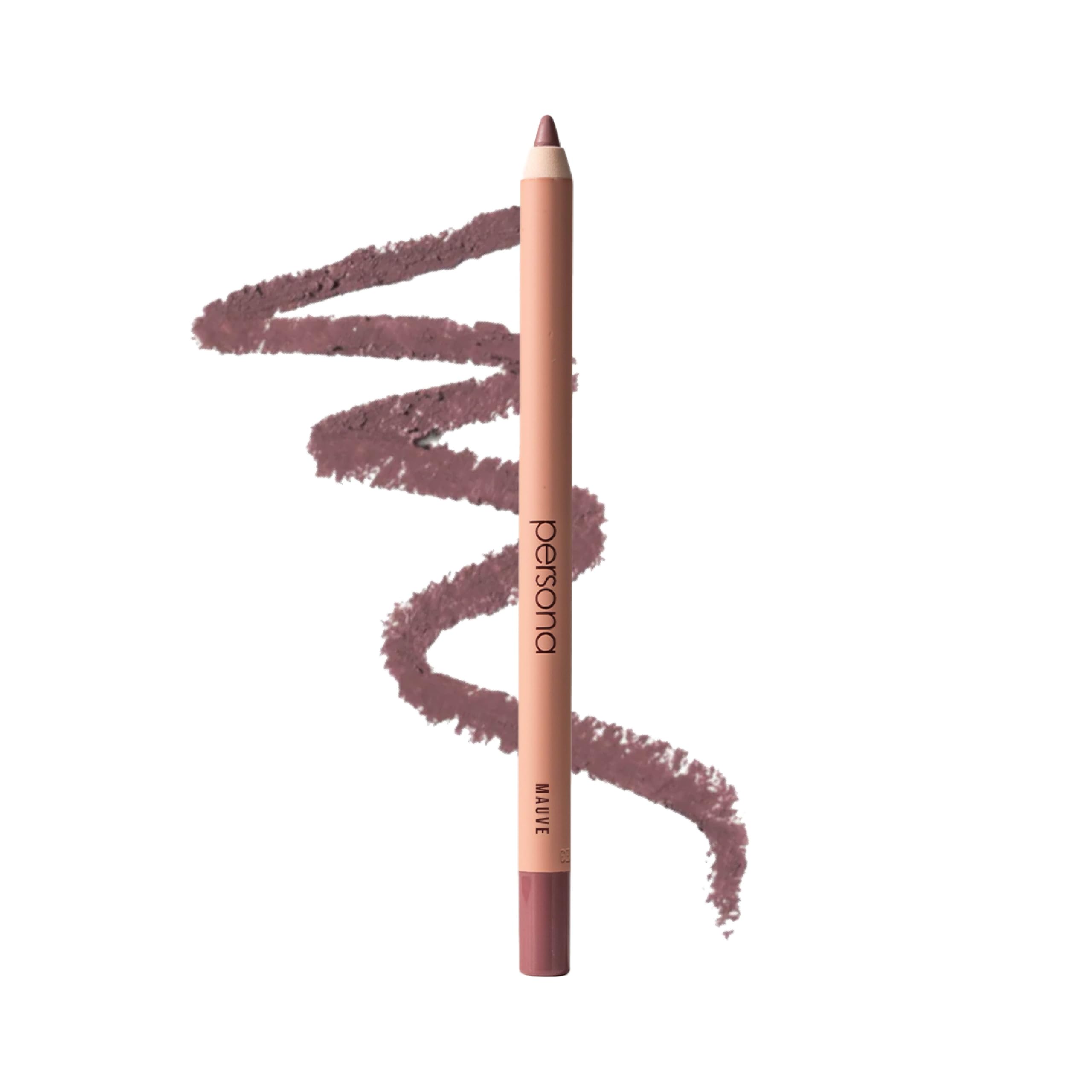 PERSONA Lip Liner Pencil – Creamy Matte, Jojoba Oil, Long-Wear Definition | Vegan, Cruelty-Free, Paraben-Free | Made in USA | Mauve