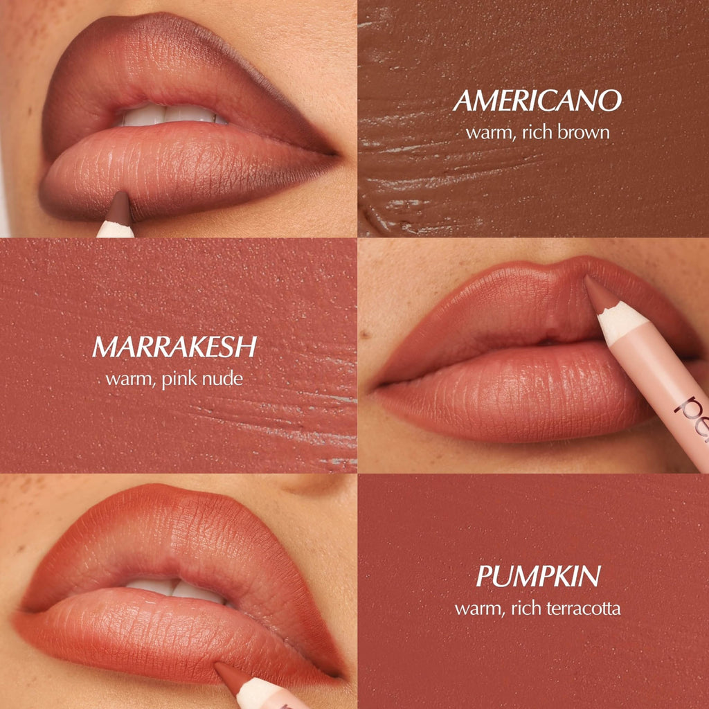 PERSONA Lip Liner Pencil – Creamy Matte, Jojoba Oil, Long-Wear Definition | Vegan, Cruelty-Free, Paraben-Free | Made in USA | Mauve