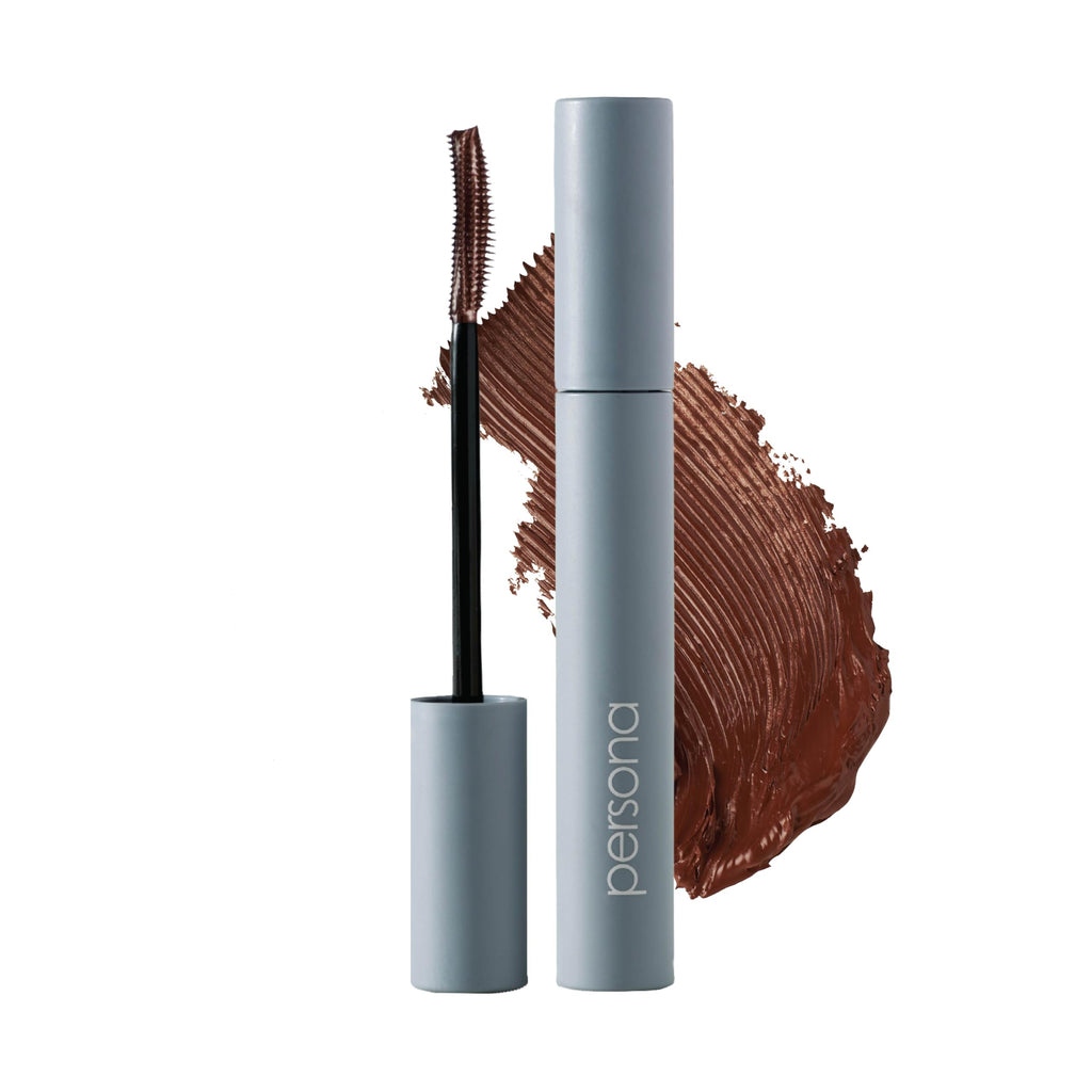 PERSONA Volumizing Tubing Mascara | Lift, Lengthen & Define | Water-Removable, Buildable Volume (Chocolate) — Made in Italy