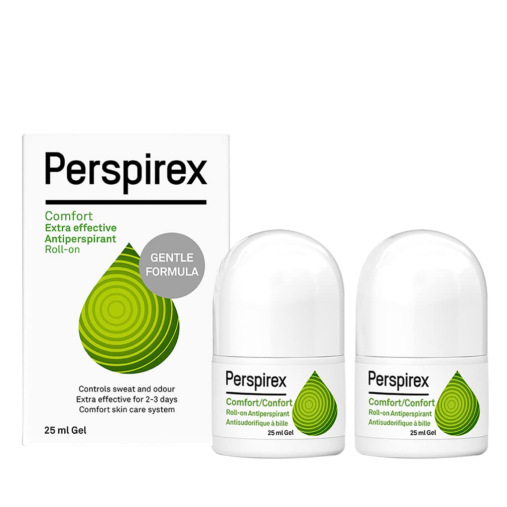 Perspirex Comfort Antiperspirant Roll-On – 2-Pack for All-Day Sweat & Odour Protection