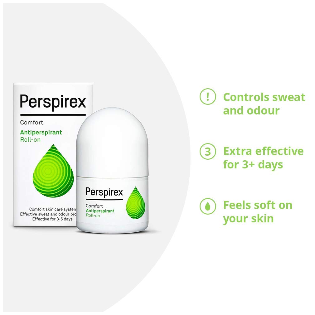 Perspirex Comfort Antiperspirant Roll-On – 2-Pack for All-Day Sweat & Odour Protection