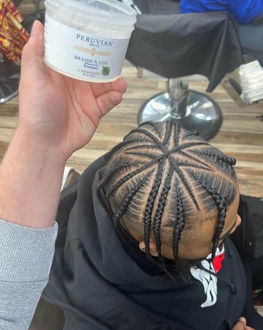 Peruvian White Braid, Loc & Edge Gel EXTRA HOLD – Rosemary, 16 oz