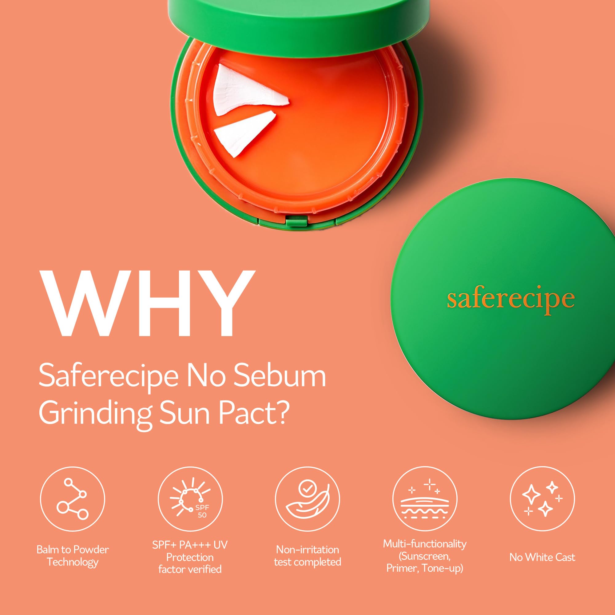 PESTLO Saferecipe Sun Pact SPF50+ PA+++ Grinding Dial Compact