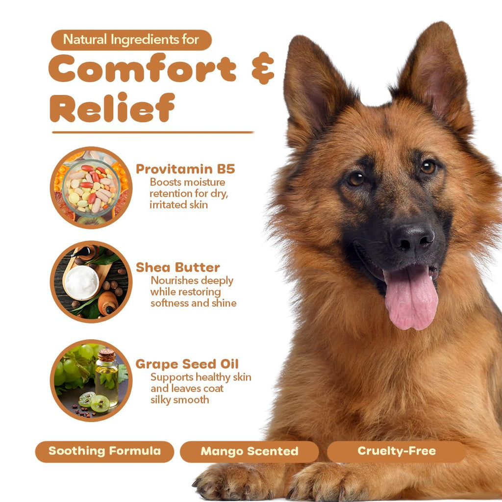 P.E.T. Scratchiez Soothing Oatmeal & Aloe Conditioner for Dogs & Cats — Mango Coconut, 16 oz