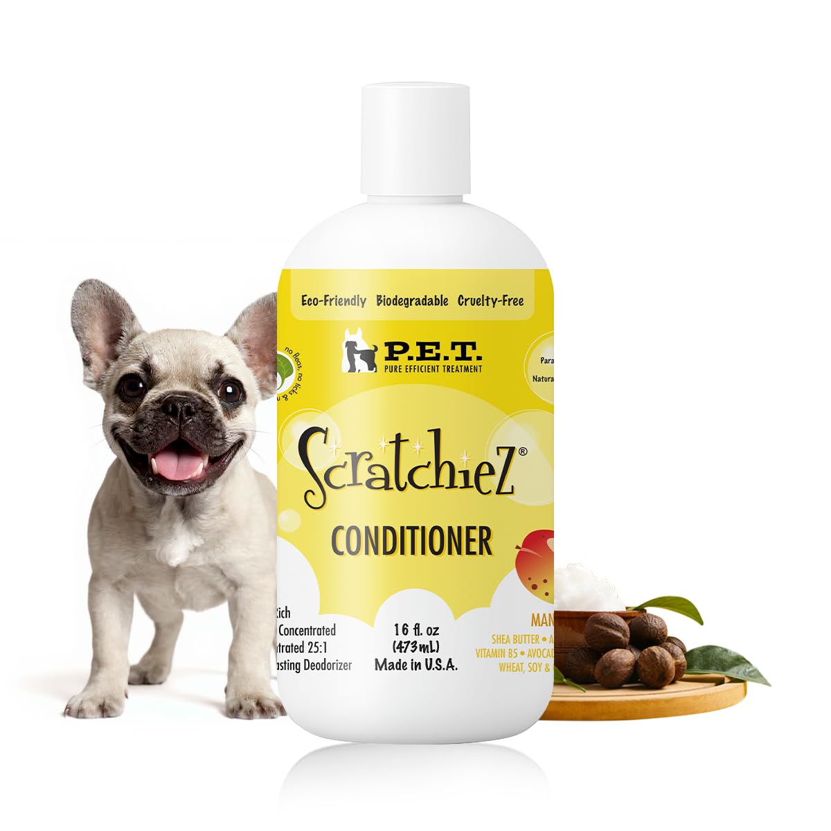 P.E.T. Scratchiez Soothing Oatmeal & Aloe Conditioner for Dogs & Cats — Mango Coconut, 16 oz
