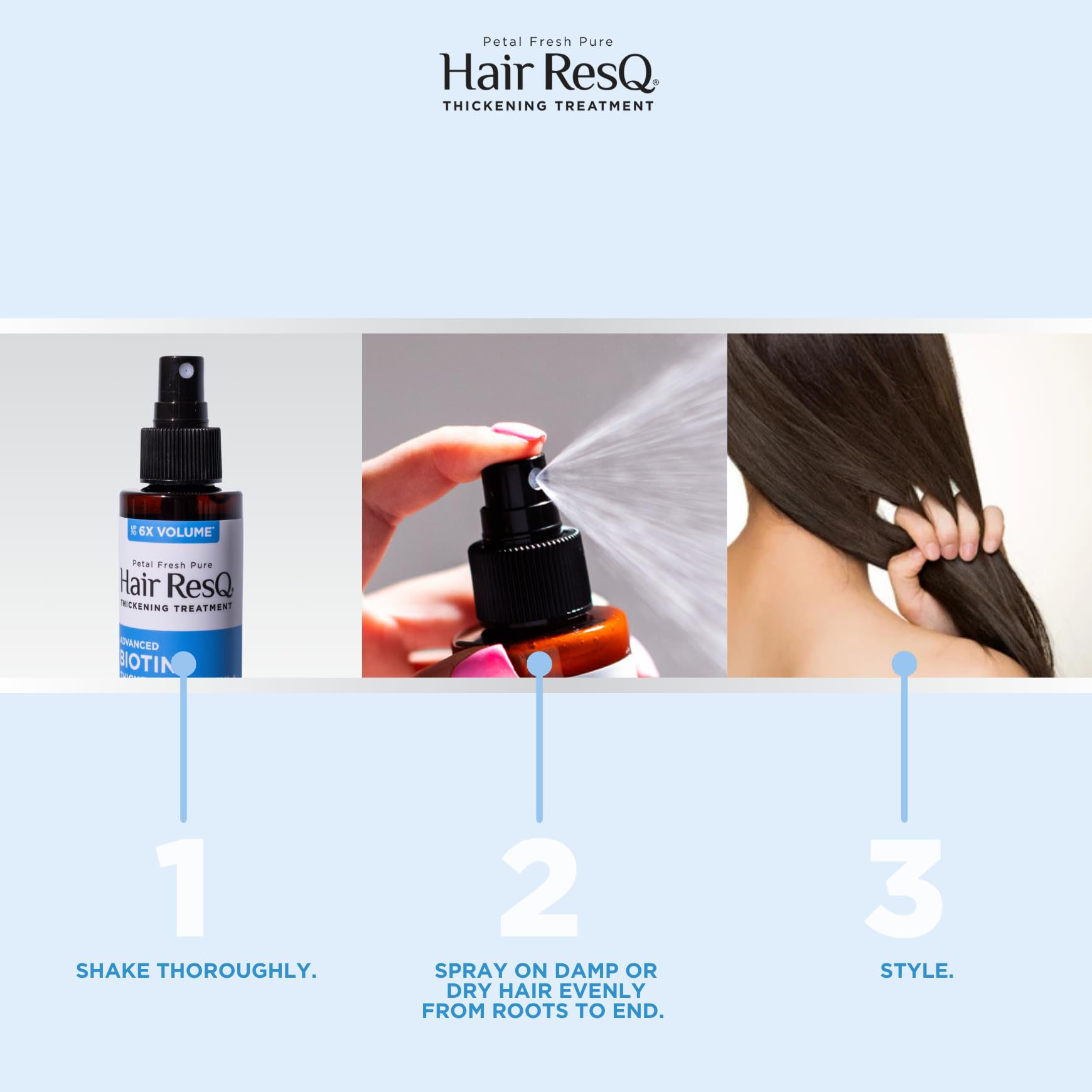 Petal Fresh Hair ResQ Biotin Thickening Spray | Volumizing for Thinning Hair