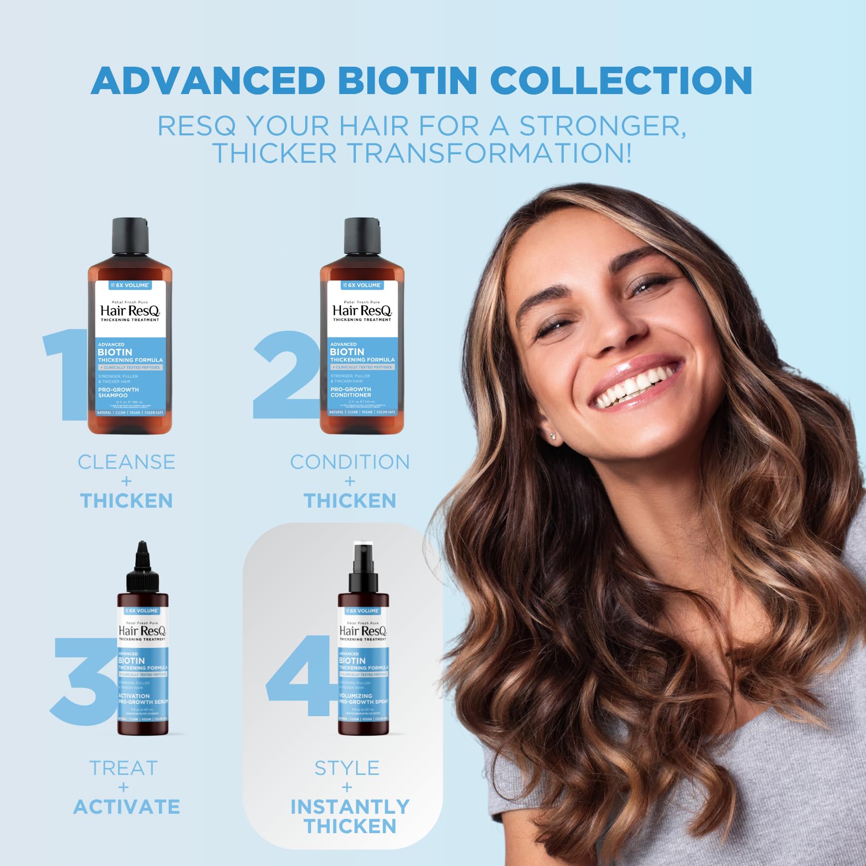 Petal Fresh Hair ResQ Biotin Thickening Spray | Volumizing for Thinning Hair