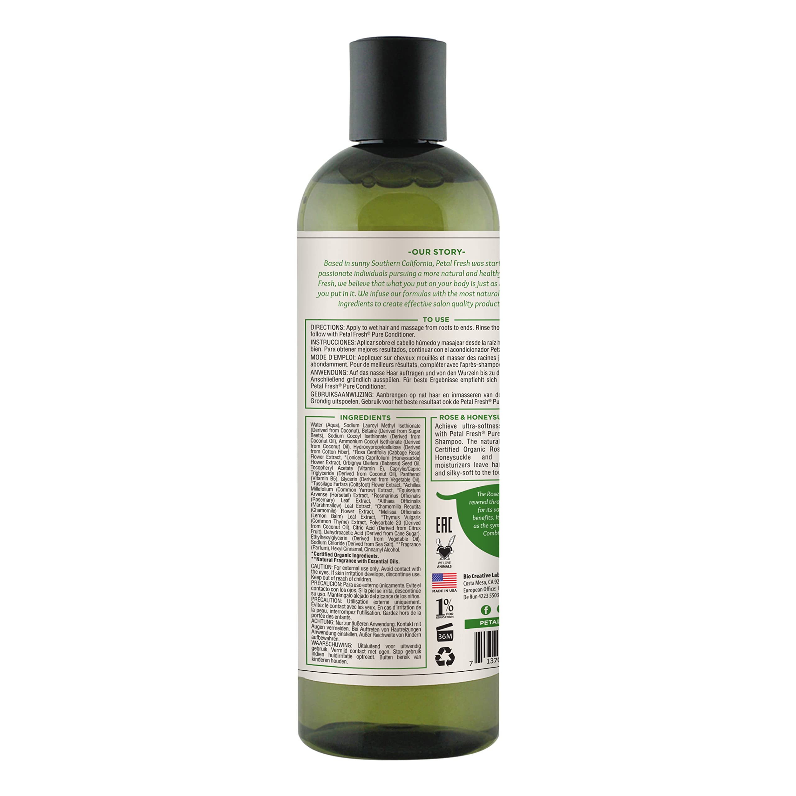 Petal Fresh Pure Softening Rose & Honeysuckle Shampoo – 355ml