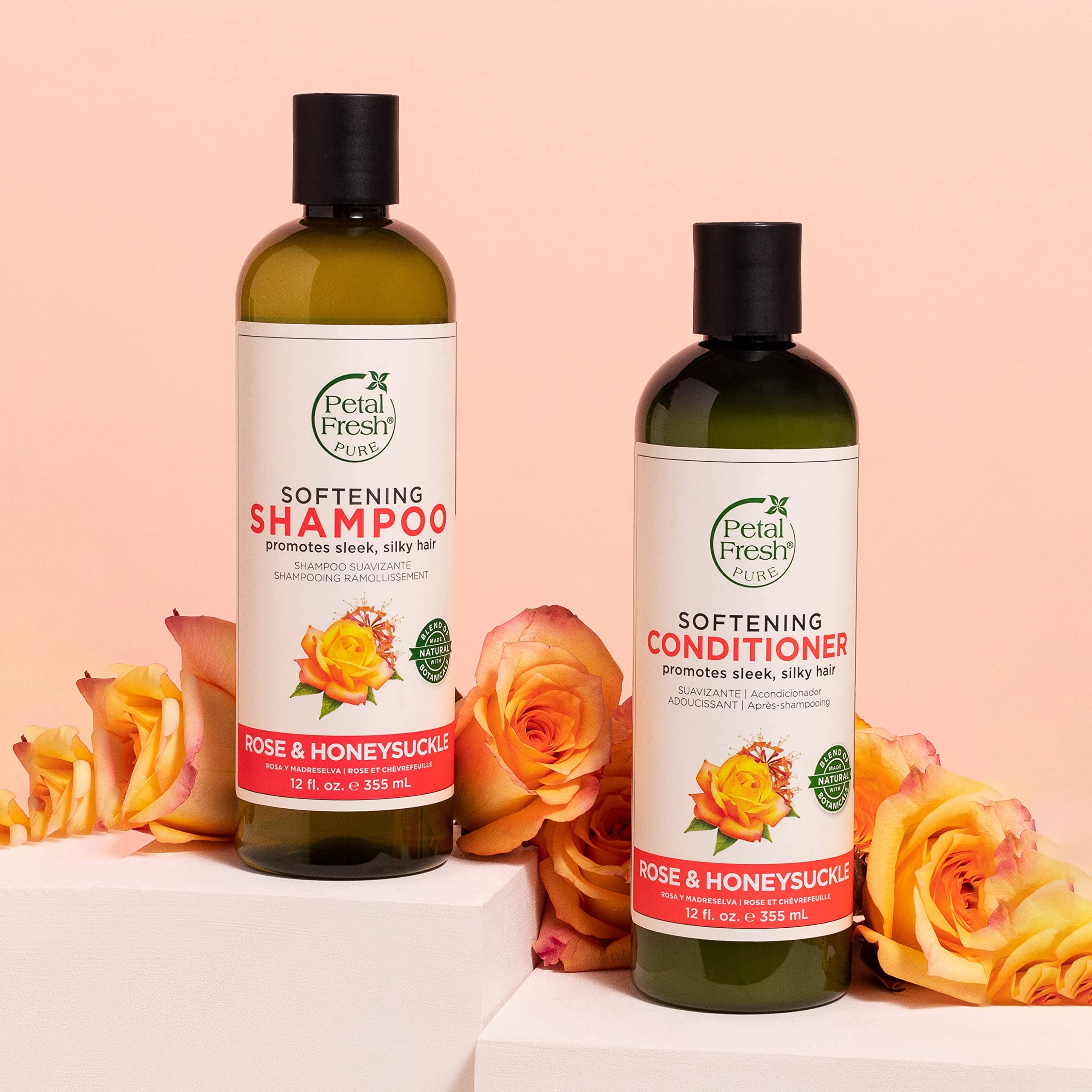 Petal Fresh Pure Softening Rose & Honeysuckle Shampoo – 355ml
