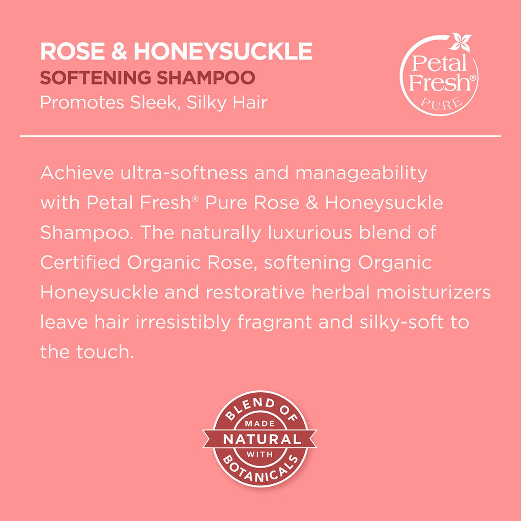 Petal Fresh Pure Softening Rose & Honeysuckle Shampoo – 355ml