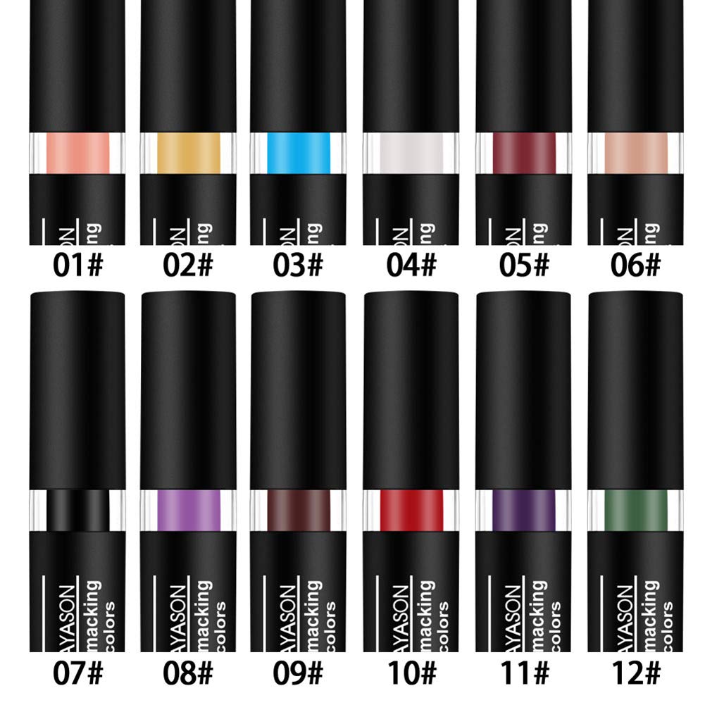 Petansy 12 Colors Vampire Matte Lipstick Set – Long-Lasting Waterproof Lipstick for Party & Cosplay