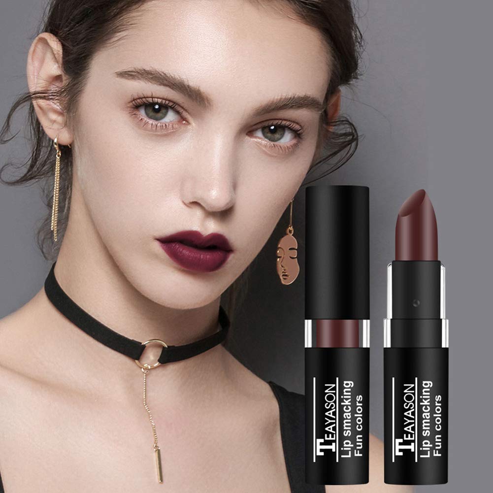 Petansy 12 Colors Vampire Matte Lipstick Set – Long-Lasting Waterproof Lipstick for Party & Cosplay