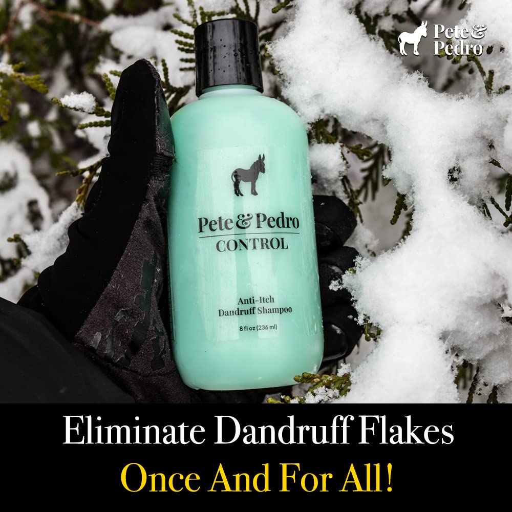 Pete & Pedro CONTROL Extra-Strength Anti-Dandruff Shampoo | Coal Tar, Tea Tree Oil, Menthol | Shark Tank Featured | 8.5 oz