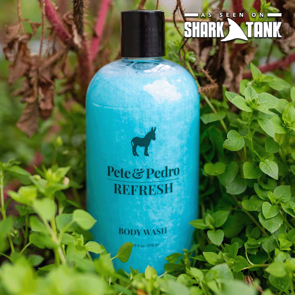 Pete & Pedro REFRESH Body Wash – Energizing Eucalyptus & Rosemary | As Seen On Shark Tank, 12.75 oz