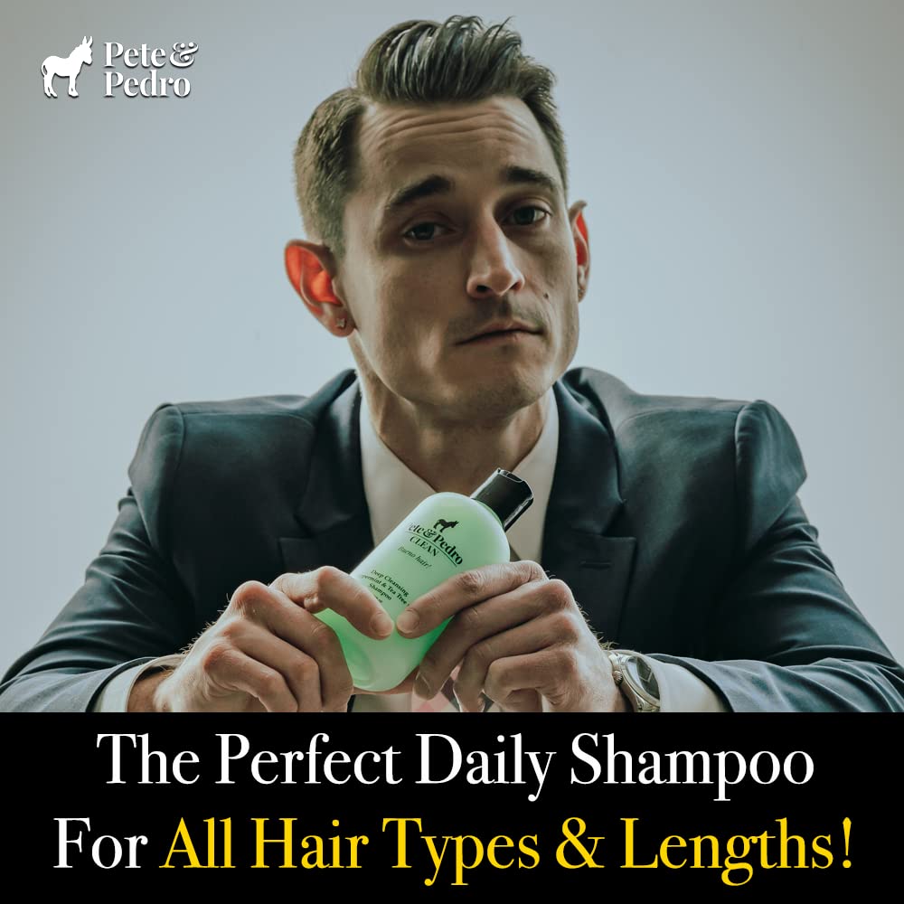Pete & Pedro CLEAN Shampoo – Deep Cleansing Tea Tree & Peppermint for Oily Hair