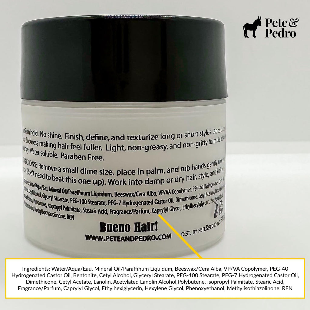 Pete & Pedro Hair Styling Clay – Medium Hold, Matte Finish, For Fine & Thinning Hair
