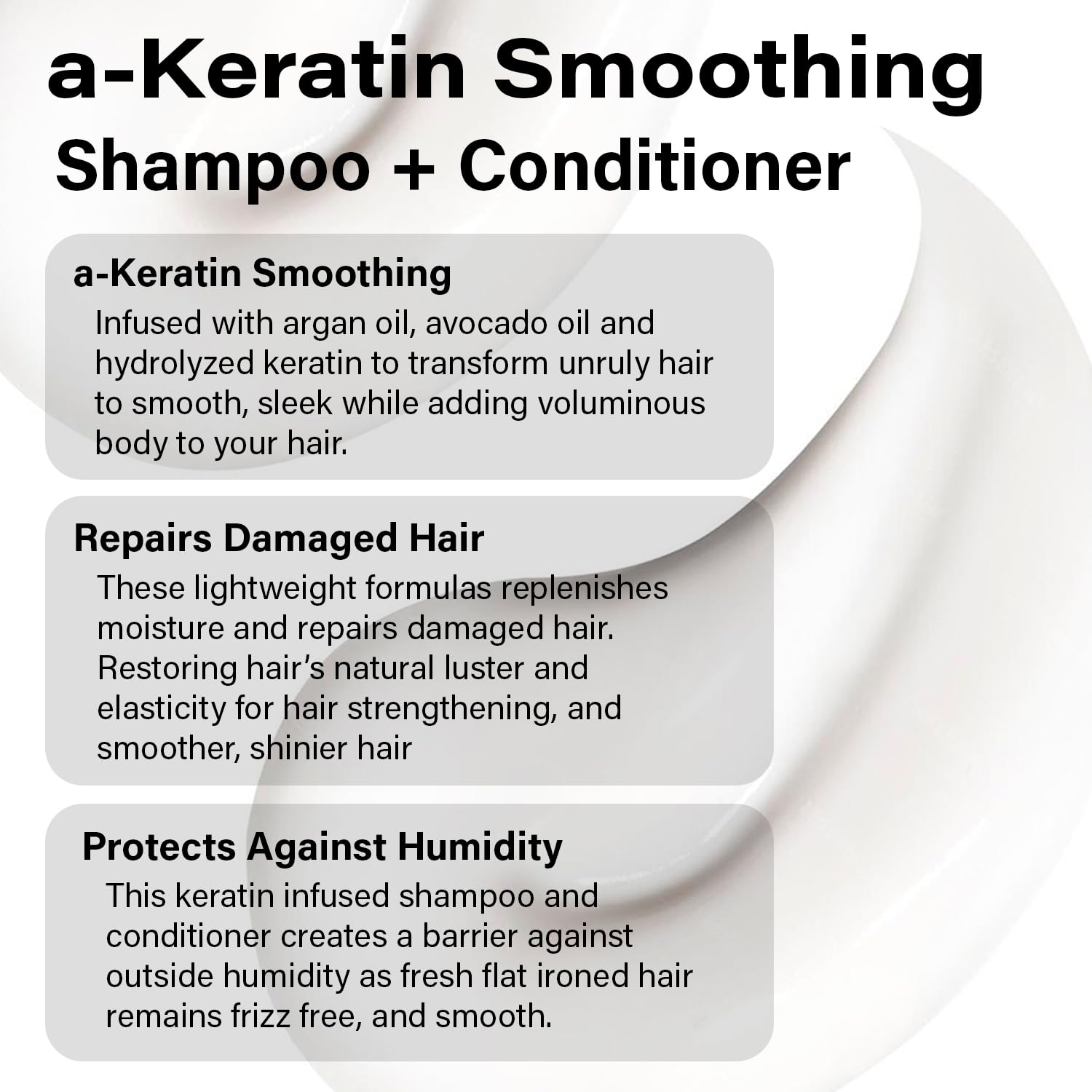 Peter Coppola a-Keratin Smoothing Shampoo & Conditioner Set | Frizz Control for Thick Coarse Hair