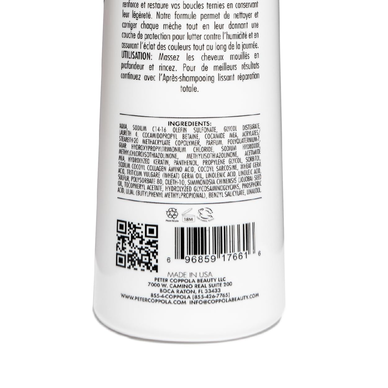 Peter Coppola Total Repair Smoothing Shampoo – Sulfate-Free, Frizz Control & Shine